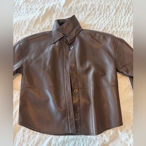 Babaton Chocolate Leather Jacket